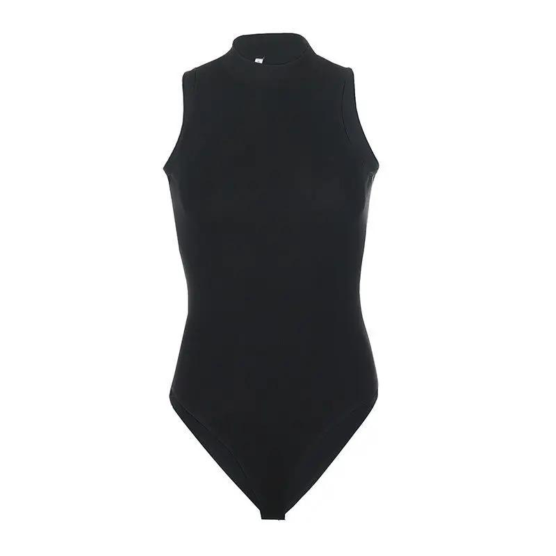 Áo Jumpsuit Quần Trơn Phong Cách Harajuku, Không Tay, Bodycon, Áo Cơ Thể Màu Đen Gợi Cảm, Thời Trang Thời Trang Đường Phố, Cổ Điển Y2k Gothic Bodysuits, Quần Áo Nữ Top Women Umi 6