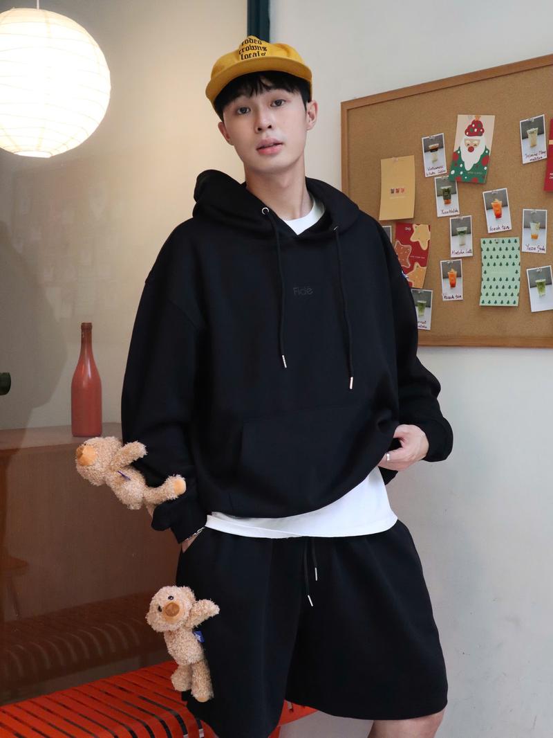 Product Introduction of Set bộ Hoodie FIDE TEDDY cotton unisex local brand nam nữ oversize Đính gấu CBG03(TẶNG GẤU) 9