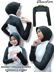 Manset bolero/Manset tangan sambung/manset terusan Panjang Muslim