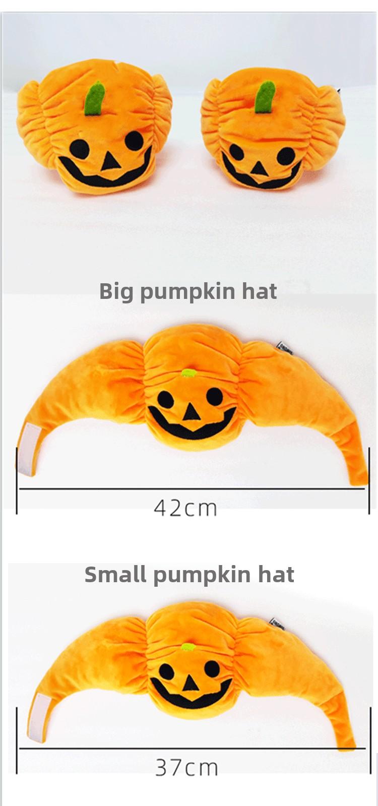 Product Introduction of Pet Cat Dog Pumpkin Hat Halloween Ghost Festival Decorative Headdress Easter Funny Hat 3