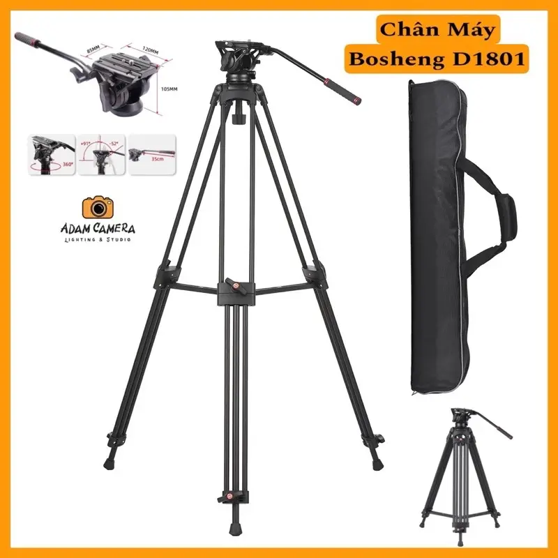 CHÂN MÁY (Tripod) CHÂN MÁY QUAY,MÁY ẢNH BOSHENG D1801