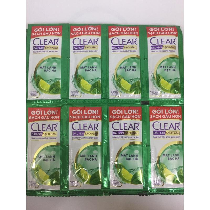 Set 50 gói dầu gội Cle ar bạc hà mát lạnh da đầu 6g Nữ Women