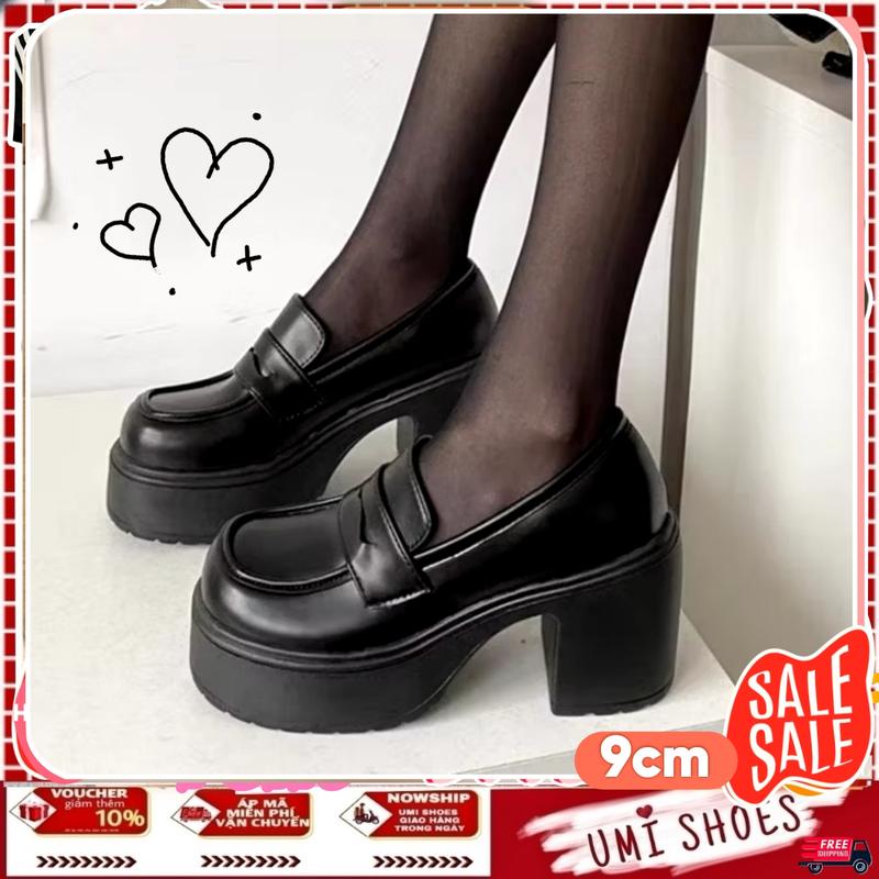 Giày LOLITA đế cao 9p oxford LOAFER  lười Nữ Da Bóng, Da Lì ulzzang phong cách Hàn quốc mary cá tính năng động giày  mary