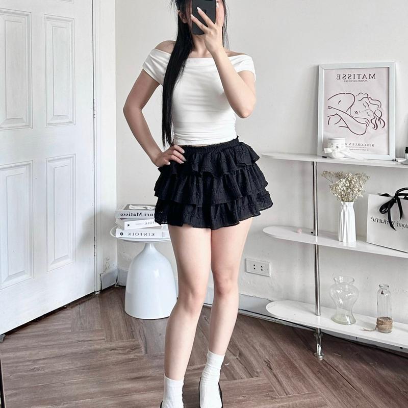 Chân váy REN 3 TẦNG xoè dễ thương 2