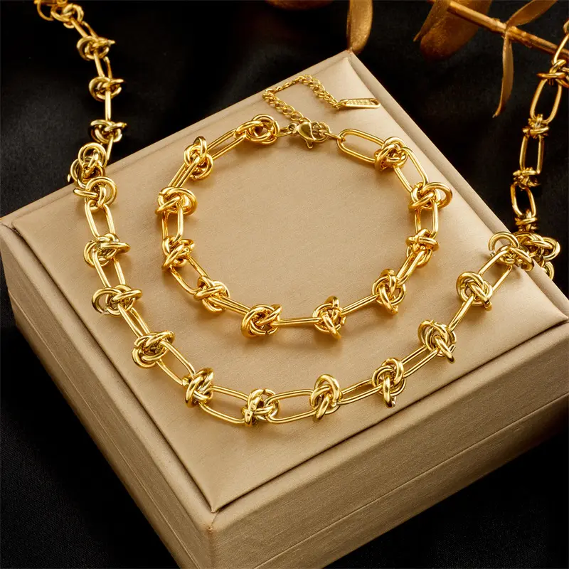 Fashion Titanium Steel Bracelet Necklace Hip Hop Punk Jingtiao Chain