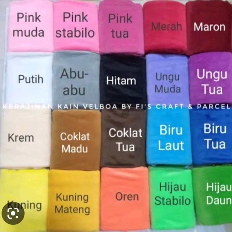 kain velboa 1/2 m untuk craft boneka kostum badut 1