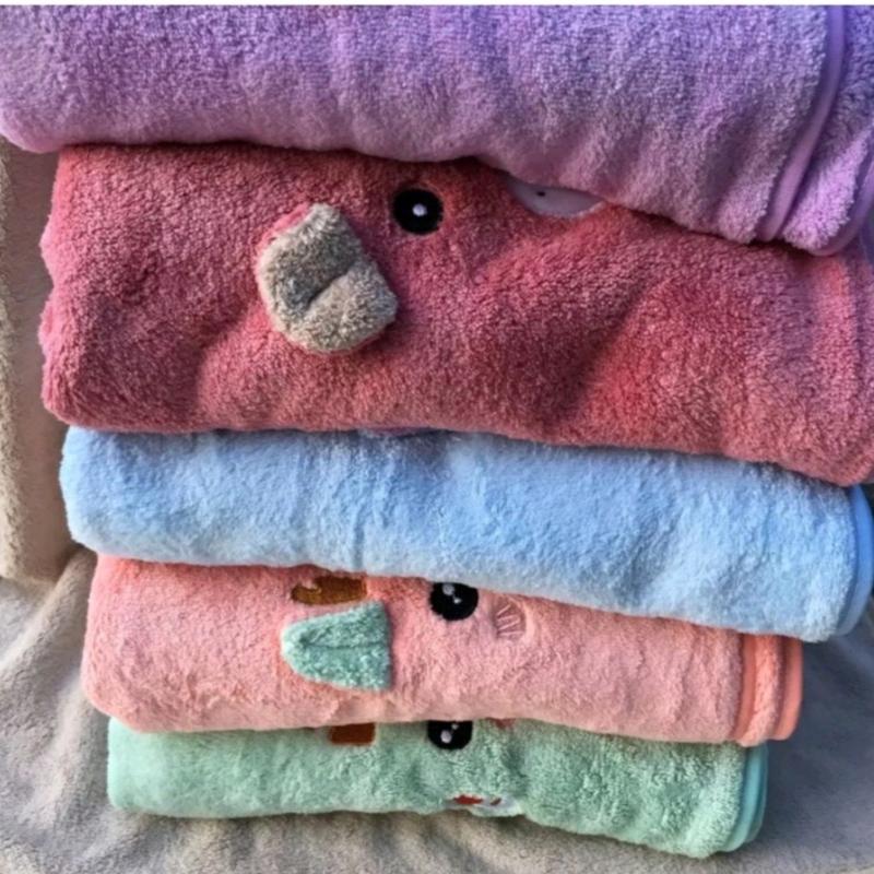 Mikrofiber!!! Handuk kuping mandi bayi, bahan lembut buat kulit si kecil Cewek Cowok Baru lahir Bayi Merah 4