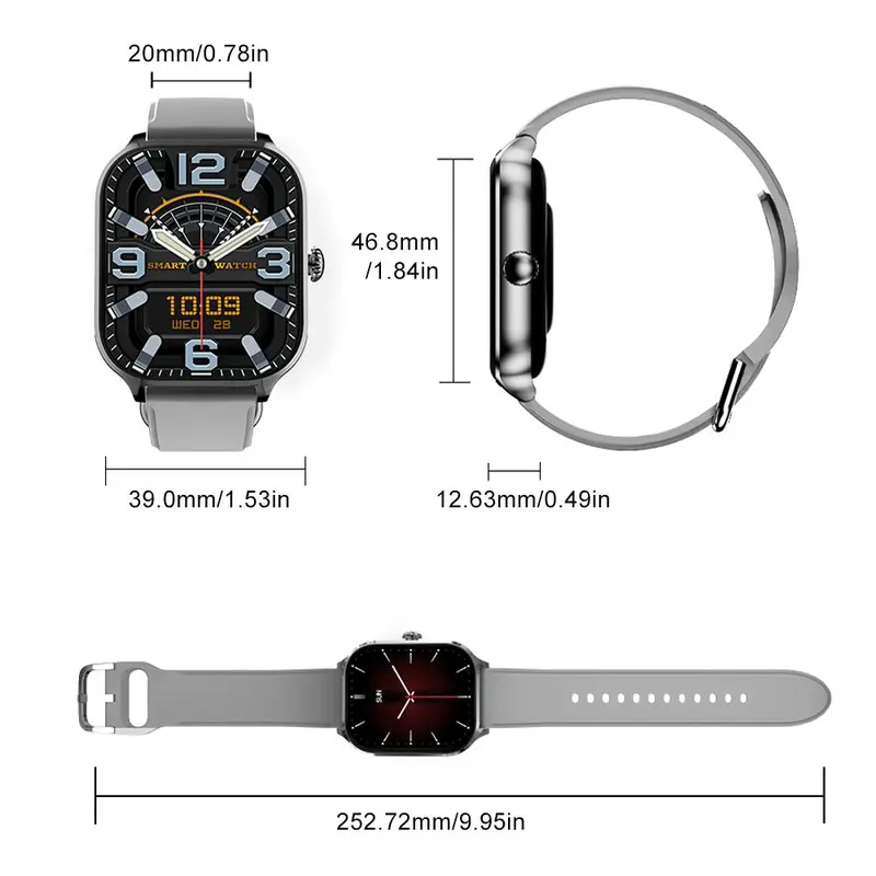 Multifunctional Smart Watch, Fashion Digital Watch with Wireless Calling Function, Sports Watch with 100+ Sport Modes for Men & Women, Wearable 1
