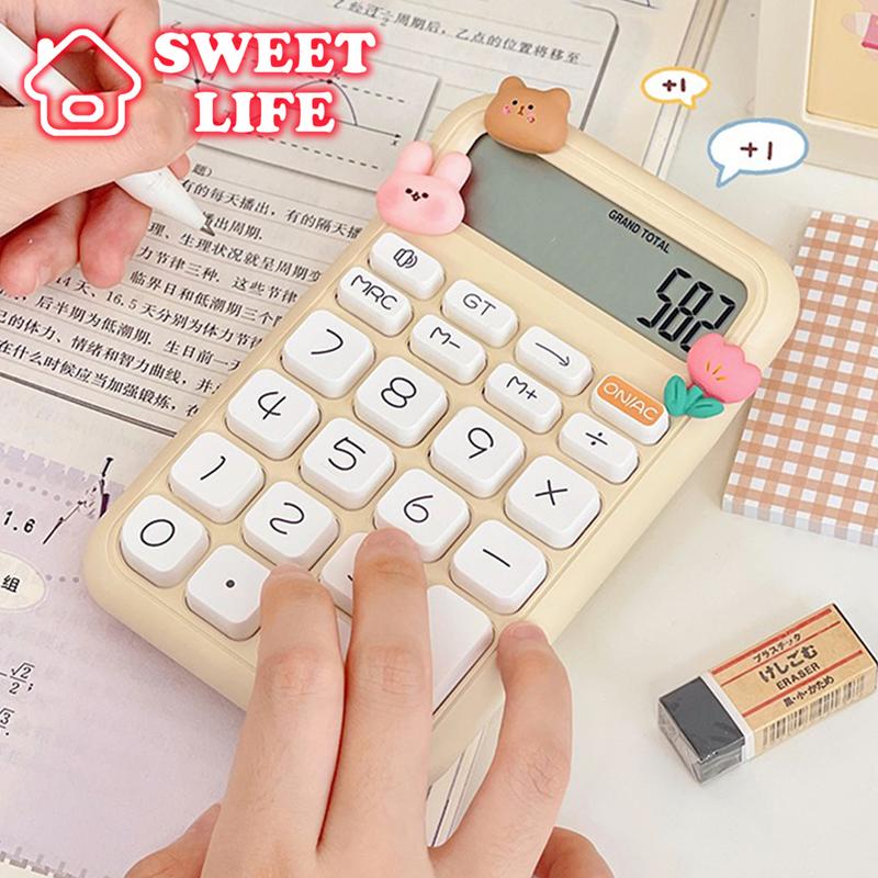 Máy tính cầm tay sticker dễ thương nhiều màu - Máy tính học sinh, văn phòng bỏ túi tiện lợi dễ dàng sử dụng flexio fx799vn