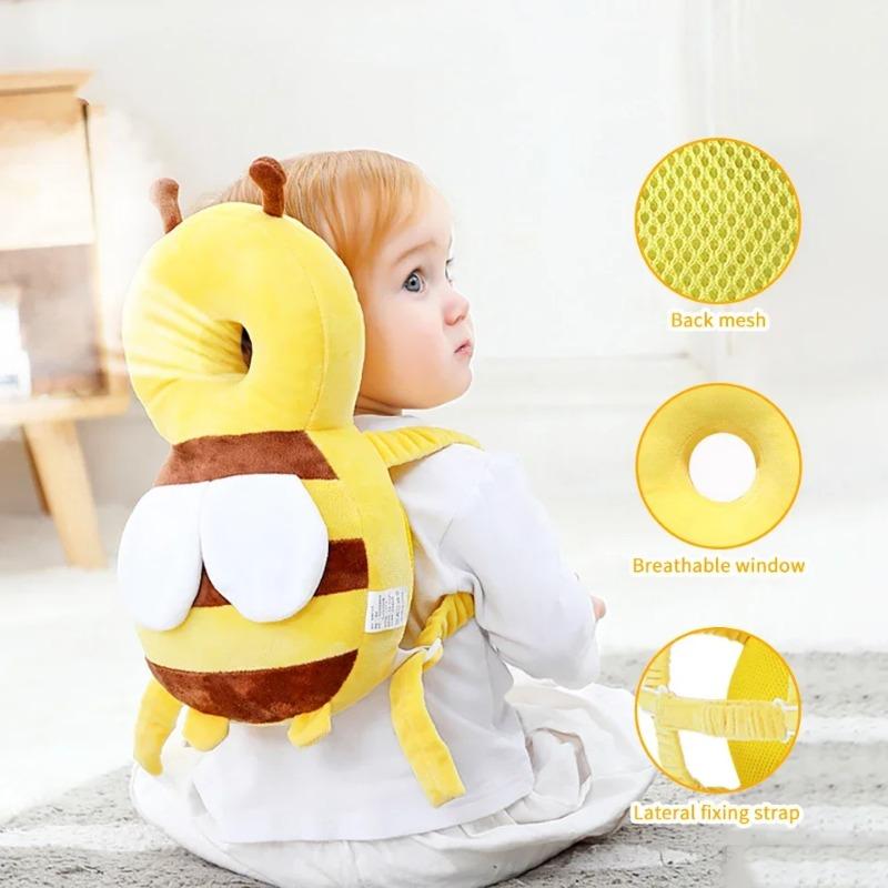 Product Introduction of Head Back Protector Baby Protect Pillow Learn Walk Headgear Prevent Injured Safety Pad  prevention Fall Cartoon Bee Kids Pillows 5