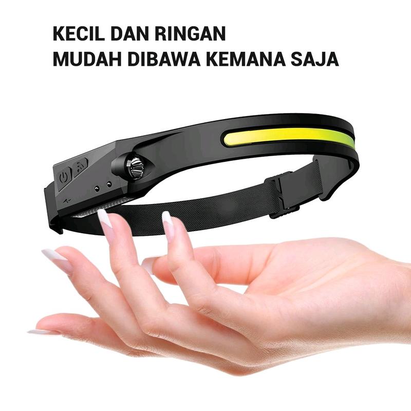 Senter Kepala Cas Headlamp Flashlight Motion Sensor LED YT200 4