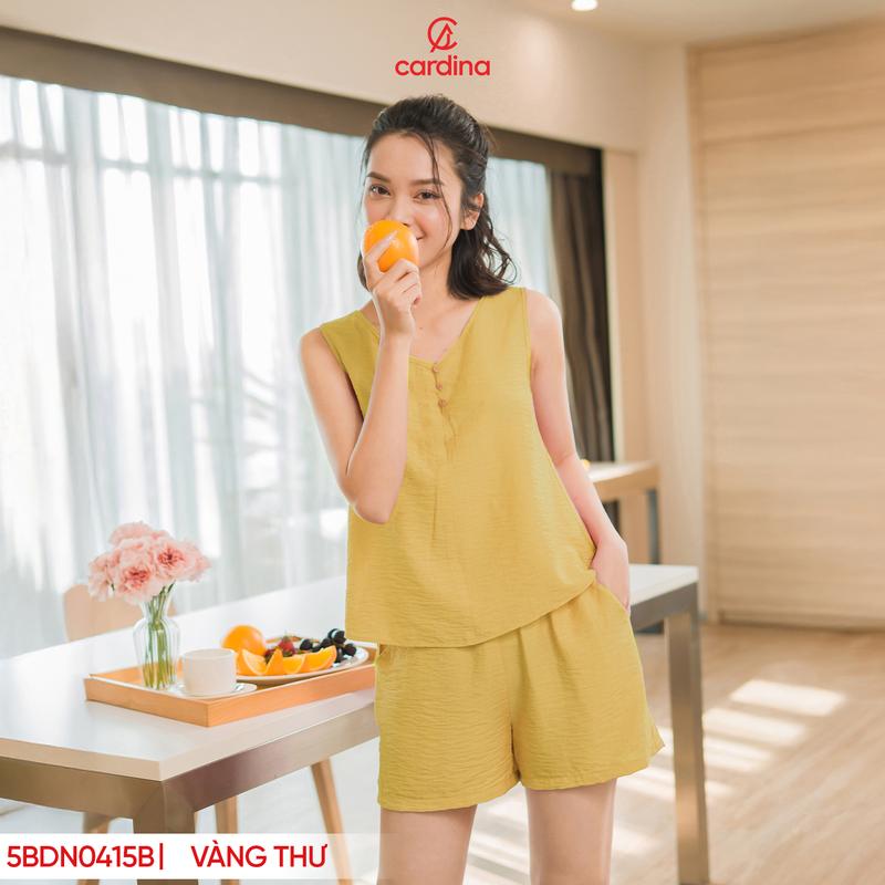 Product Introduction of Đồ Bộ Nữ CARDINA Chất Đũi BamBoo Xước Cao Cấp Áo Sát Nách Cổ V Quần Đùi Siêu Mát Y25 5BDN04 32