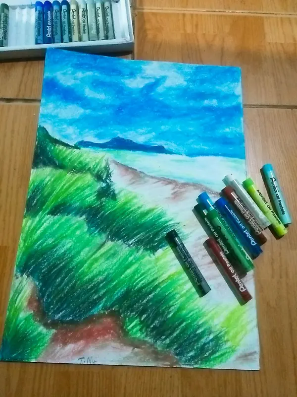 Bộ 36 Sáp Dầu Pentel PHN-36 Sáp Mềm Độ Nhấn Chồng Màu Tốt 5