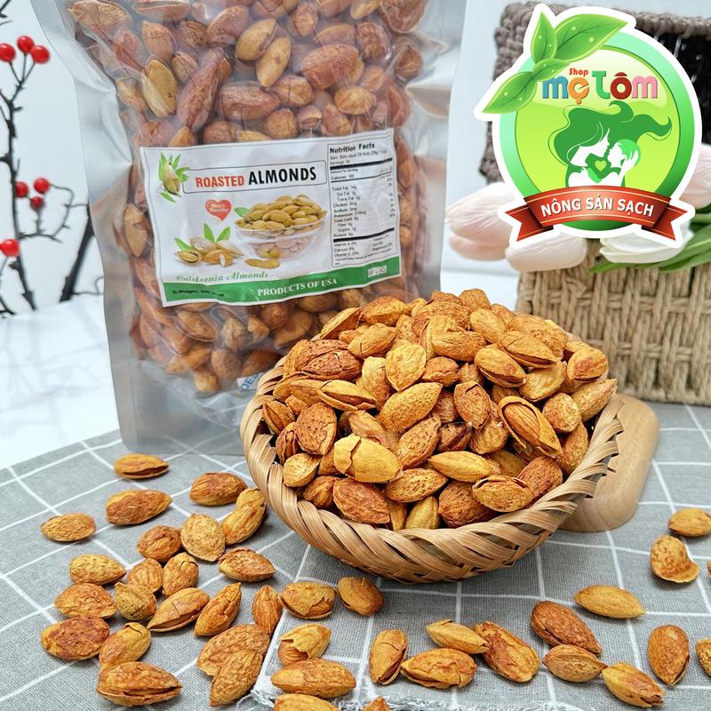 500g HẠNH NHÂN RANG BƠ loại NGON ( MẸ TÔM ) Snack Nuts Ăn Vặt Thức Ăn hatsay  kho Food