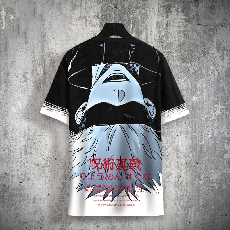 Áo phông ngắn tayKaisen Jujutsu, áo phông Anime Unisex, Cosplay Gojo SatYuji, thời trang giản dị, 3D, cộng với kích thước 5