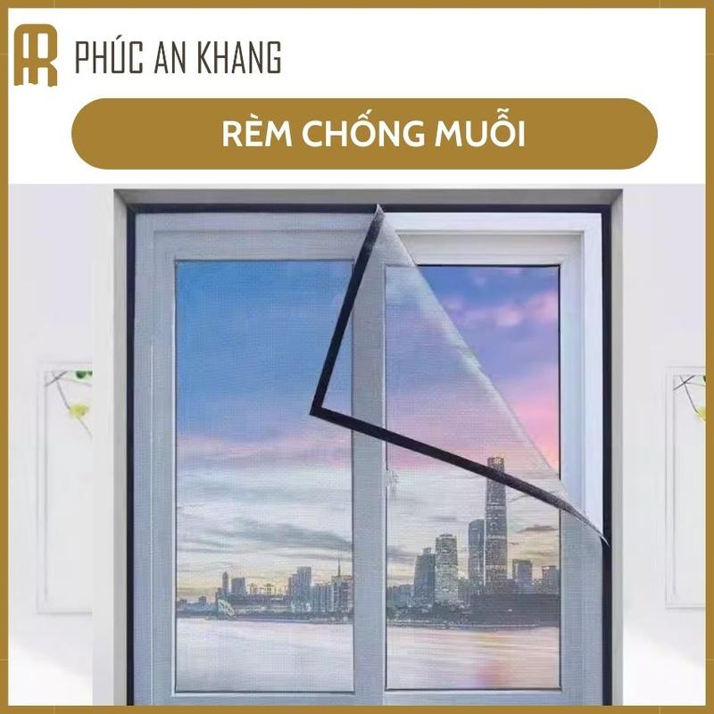 Rèm Chống Muỗi Cửa Sổ Lưới Chống Muỗi Cửa Sổ Dán Tường Không Cần Khoan Đục - Phúc An Khang