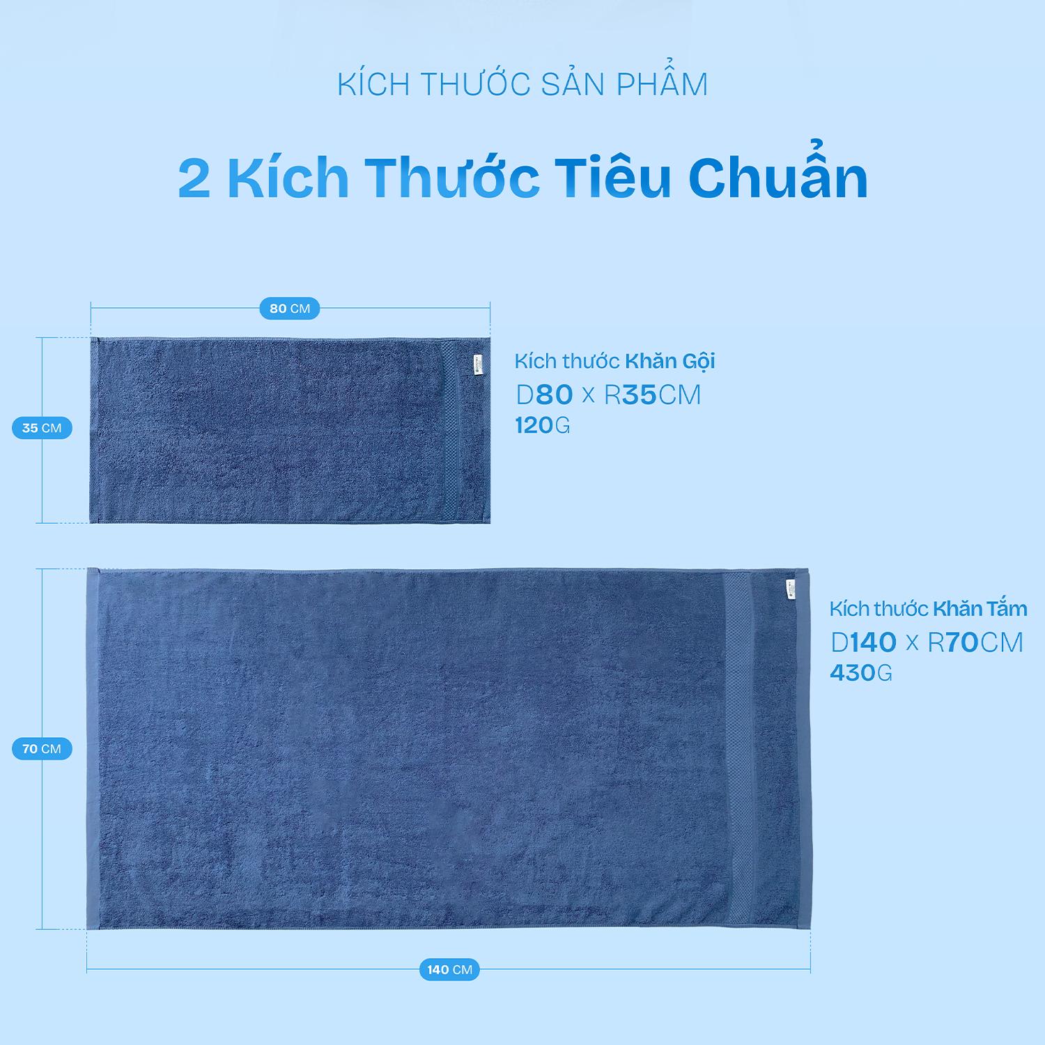 Khăn gội cotton thấm hút nhanh mềm mại an toàn cho da đầu