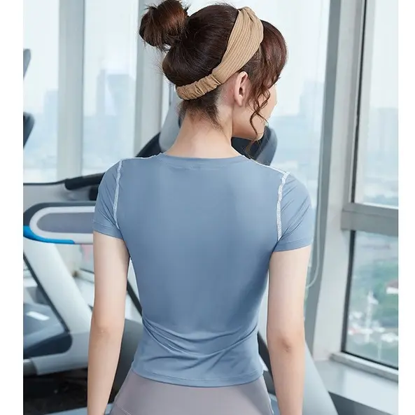 [LADIES FASHION] Atasan Lengan Pendek Olahraga Kaos Olahraga Pendek T-shirt Wanita baju Yoga 1124 sport 6