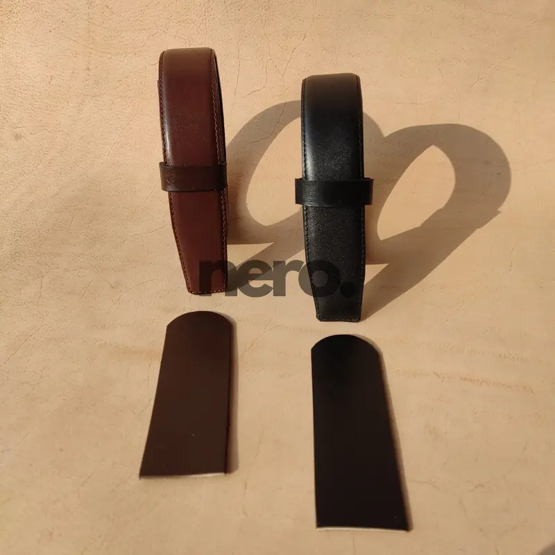 Sabuk Ikat Pinggang Pria Kulit Asli Model Jahit 1