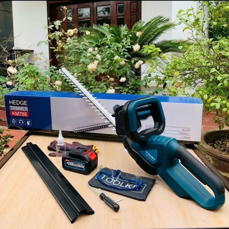 Máy cắt tỉa hàng rào cây cảnh , công suất 2500w , chiều dài lưỡi 52 cm , động cơ không chổi than siêu bền 5