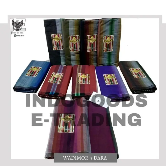 Sarung Tenun Katun ASLI Dewasa Wadimor dengan Motif Tiga Dara Muslim Kain 3
