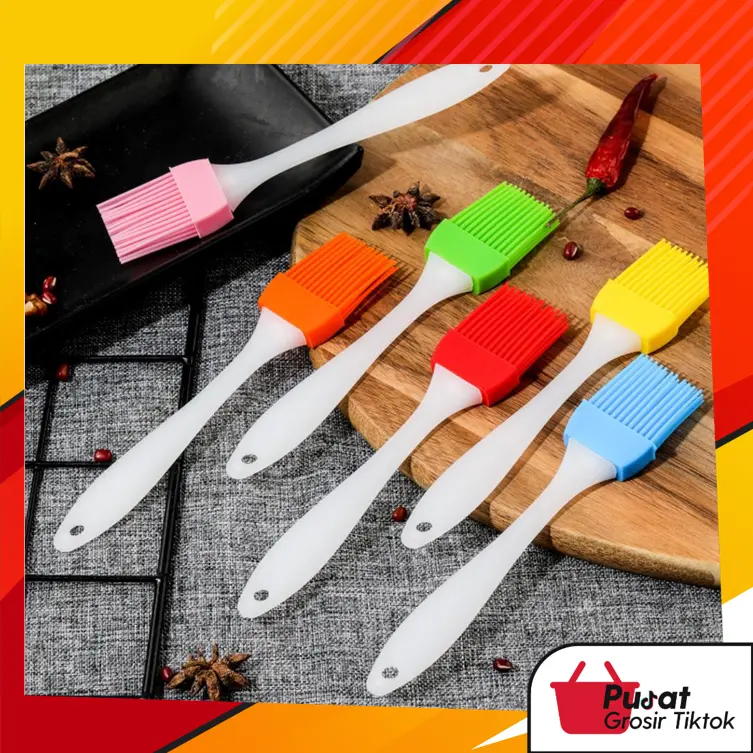 BISA COD H633 Kuas Silikon Kue Tahan Panas / Kuas Oles Mentega / Silikon Kuas Silicone Kitchenware Roti