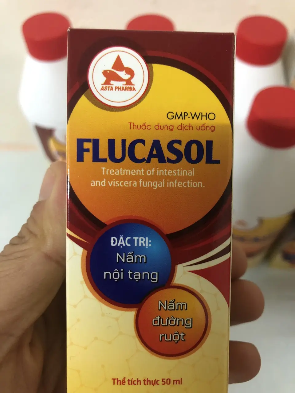 Dung dịch xịt và uống Flucasol chống nấm cho thỏ, chó, mèo dung tich 50ml