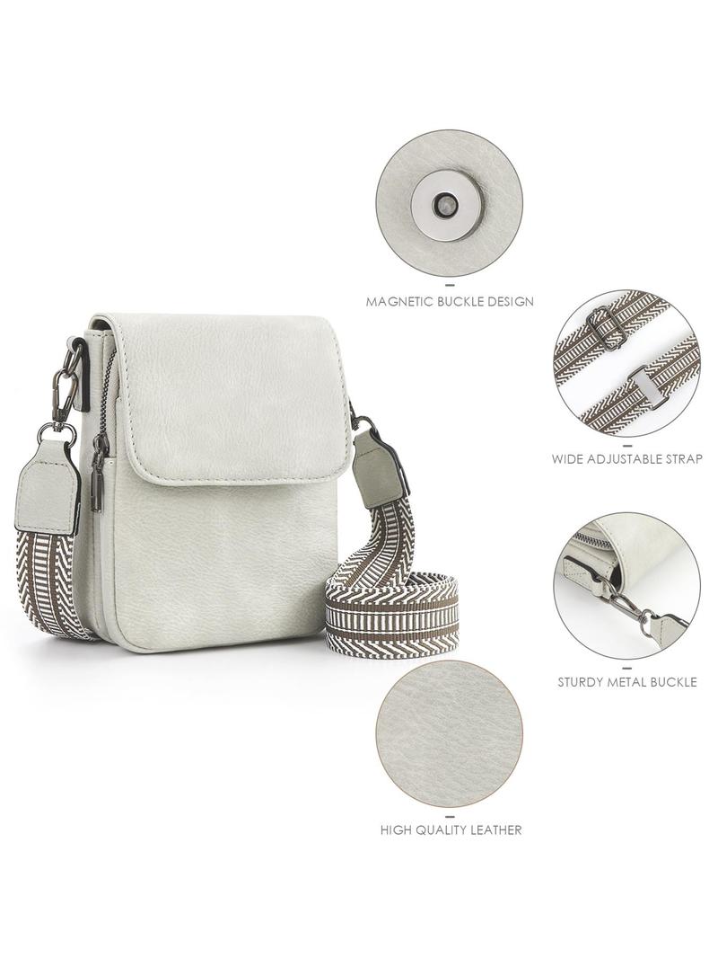 Product Introduction of Women's Fashionable Ethnic Pattern Strap Crossbody Bag, Casual Pu Leather Shoulder Bag for Daily Used, Trendy Versatile High-quality Daily Commuting Bag 1