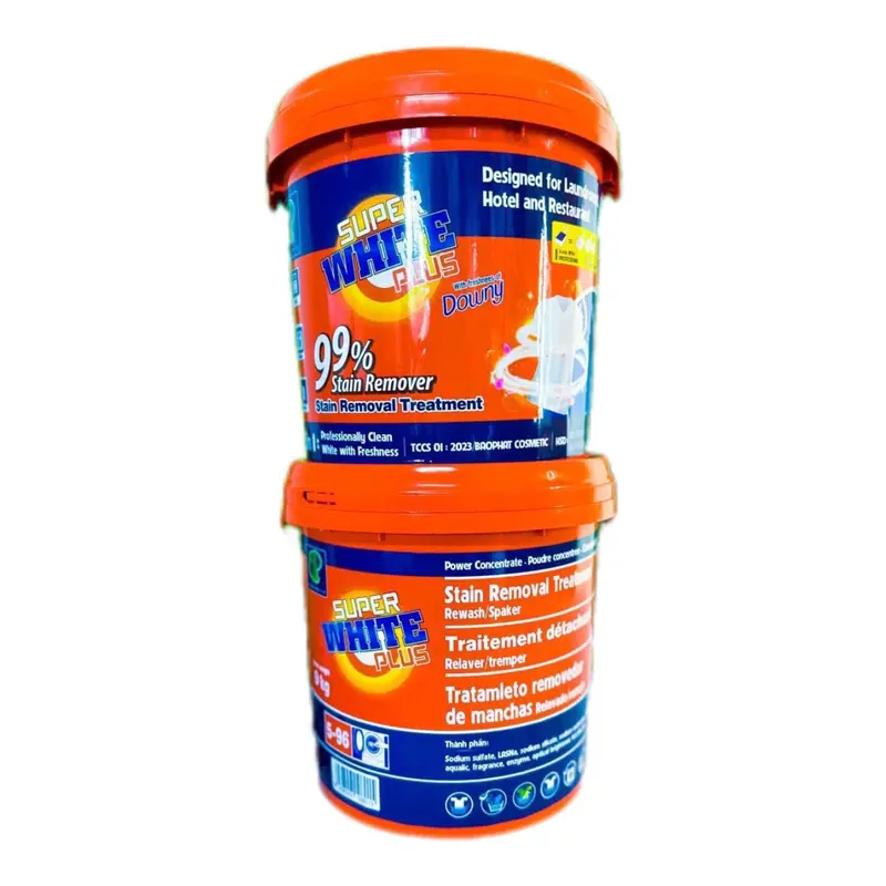 Tặng 1 Bộ Đũa Ăn) Bột Giặt Super White Hương Thơm Xô 9kg Làm Sạch Quần Áo 4