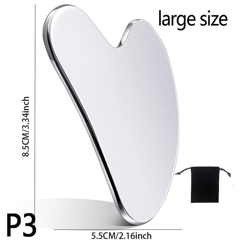 Product Introduction of 1PC Stainless Steel Gua Sha Scraper Massager For Face Neck Body Guasha Massage Tool Facial Skin Care Guasha Board Face Massager 31