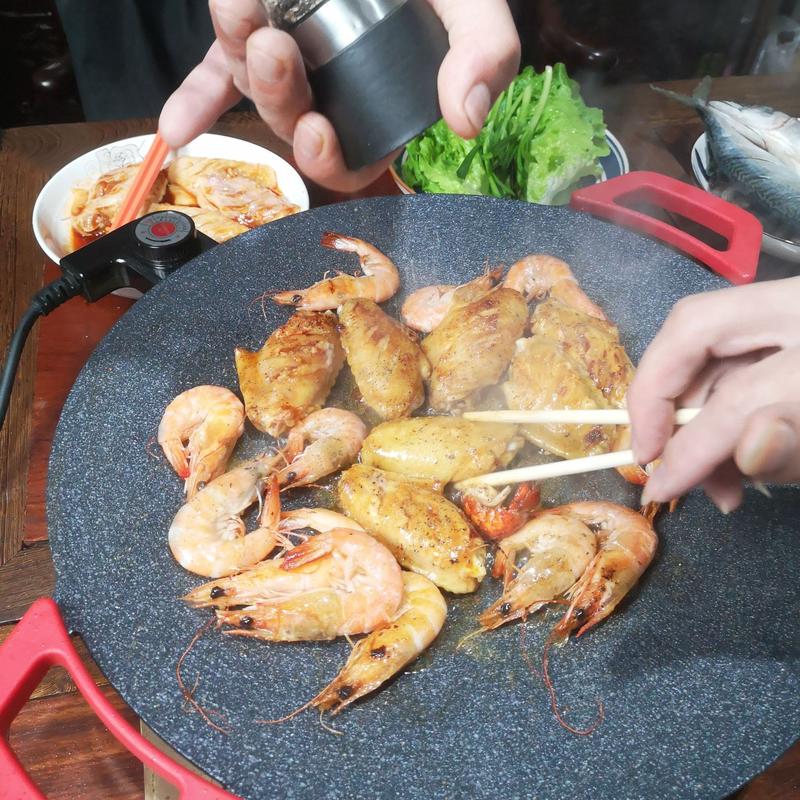 Product Introduction of Korean-Style Electric Baking Pan Outdoor Electric Oven Student Barbecue Household Multi-Functional Non-Stick Pan Barbecue Plate Factory Wholesale 0