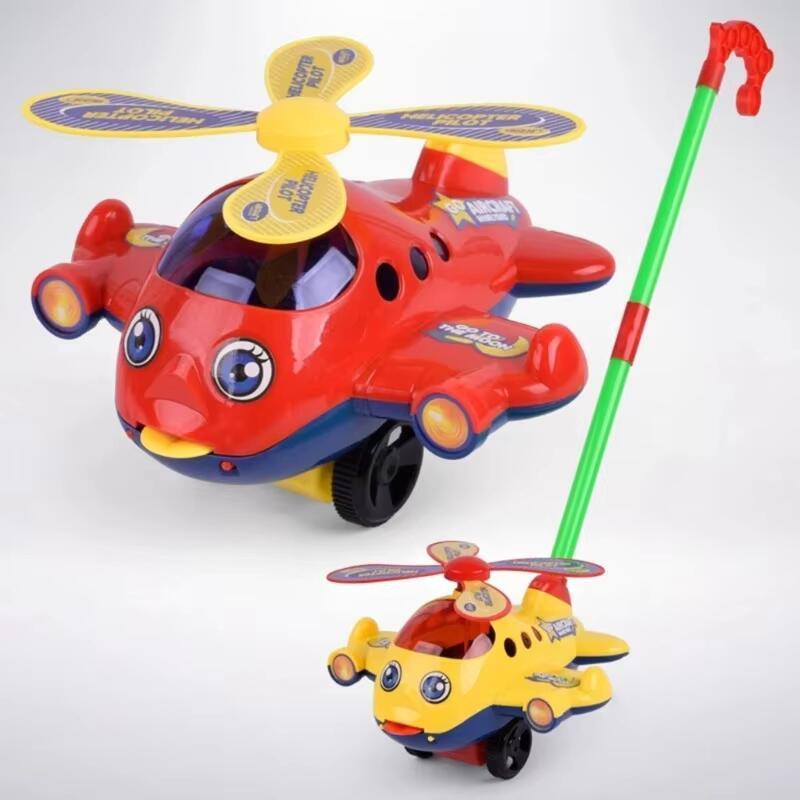 Product Introduction of Funny Baby Learning Walker with Handle  Wheels Plastic Airplane Push Walking Toy for Toddlers Boy Girl Age 1. 2 Years Old 0