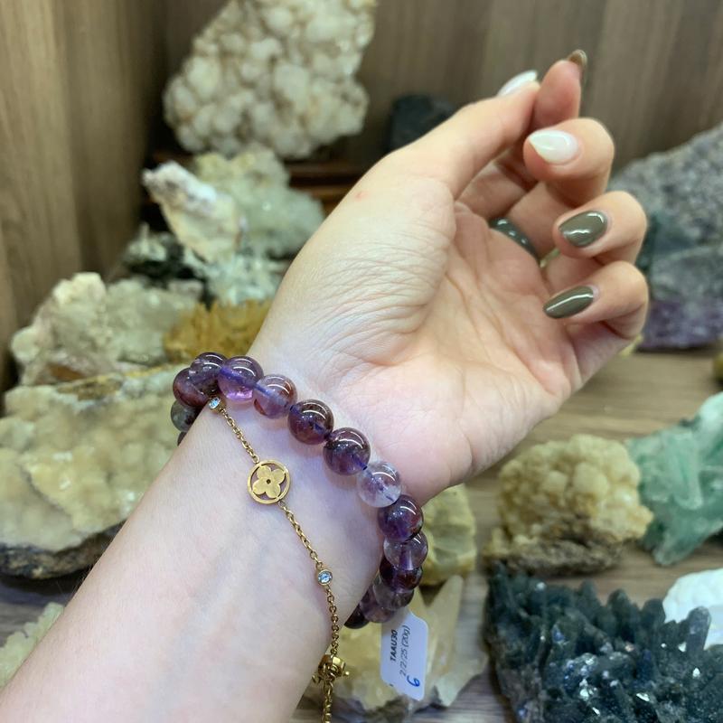 Vòng đá đeo tay Aurora - Thạch Anh Cầu Vồng đá thiên thiên, năng lượng tích cực, cải thiện giấc ngủ 1
