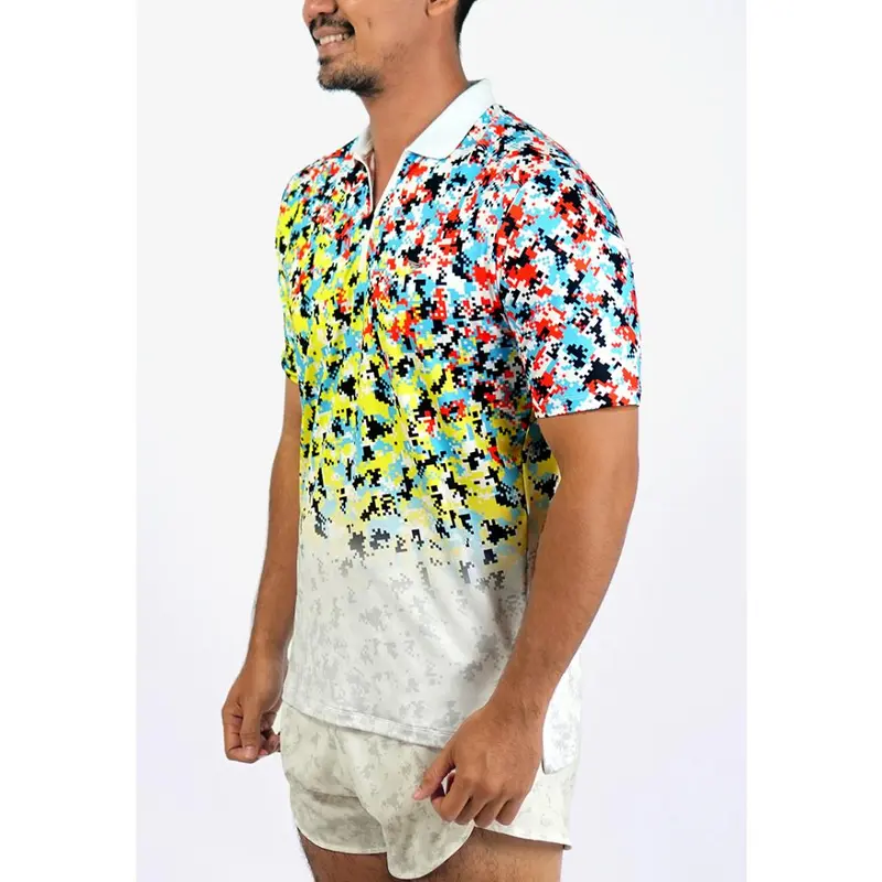 Trijee Polo / Men  / Polo Jersey / Dry Fit / MD Polo M- Multi Dots 2