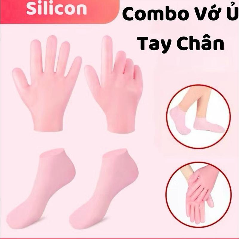Tất Vớ Găng Tay Silicon Ủ Kem Dưỡng Ẩm chống nứt nẻ chăm sóc bàn tay , chân , co giãn tốt
