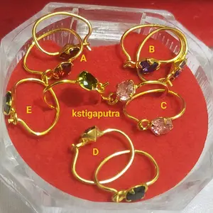 Anting Kenip Bayj&anak Perak 925 Lapis Mas 24K