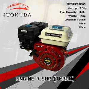 TOKUDA Mesin Bensin Penggerak 7.5Hp TK200 / Gasoline Engine 7.5 Hp TK 200