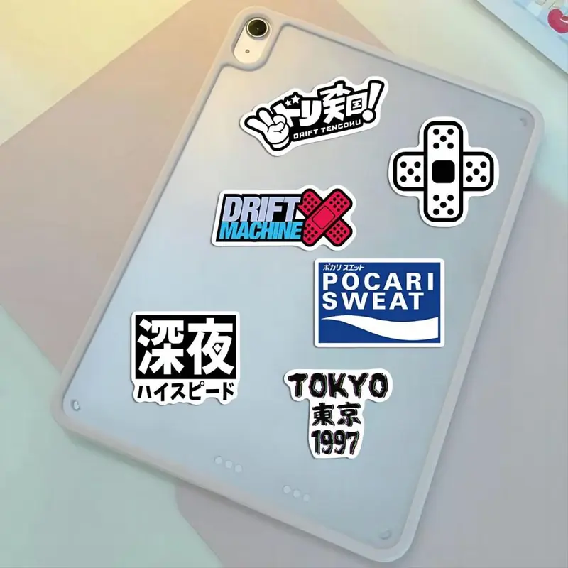 Funny Japan JDM Car Sticker, Waterproof Car Decal, Decorative Sticker for Car, Motorcycle, Luggage, Skateboard, Laptop, Phone 5