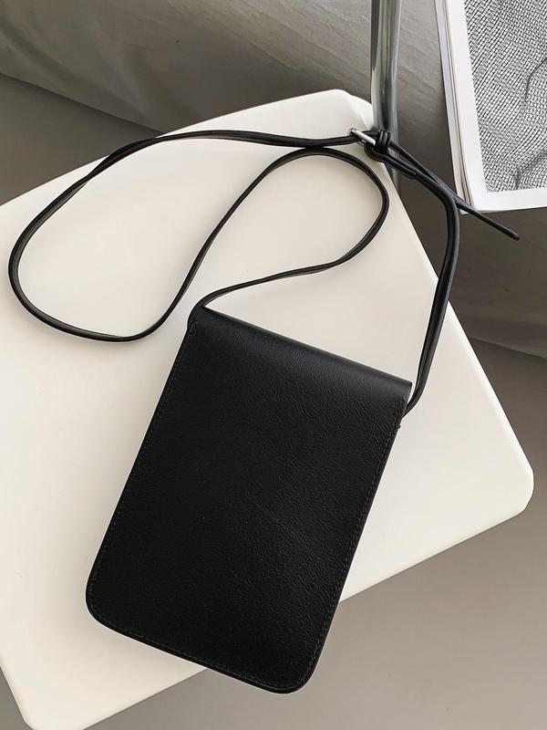 Men's Casual Plain Pu Leather Crossbody Bag,  Simple Style Buckle Shoulder Bag for Travel, Daily Use 5