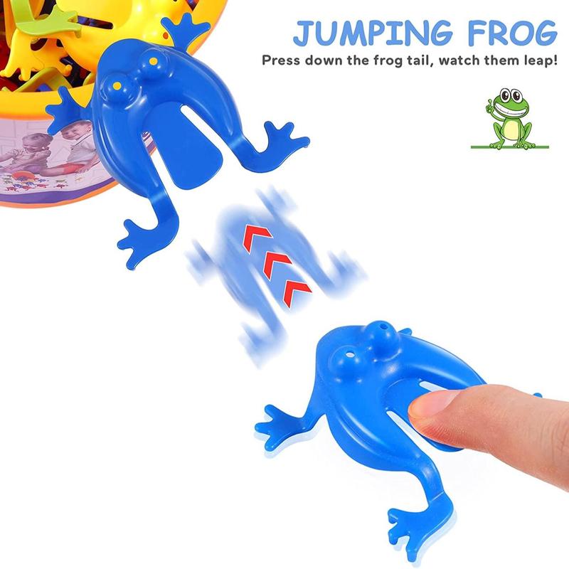 Random Color Frog Design Jumping Frog Toy, Cute Animal Design Stress Relief Toy.Creative Children's Tabletop Game 1