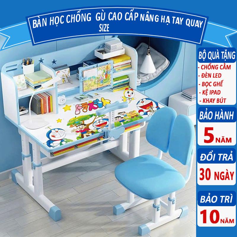 Bàn học chống gù chống cận, tăng chỉnh độ cao ,bàn học sinh trẻ em thông minh E01 bộ bàn chống gù cho bé bàn  học banho  cthong