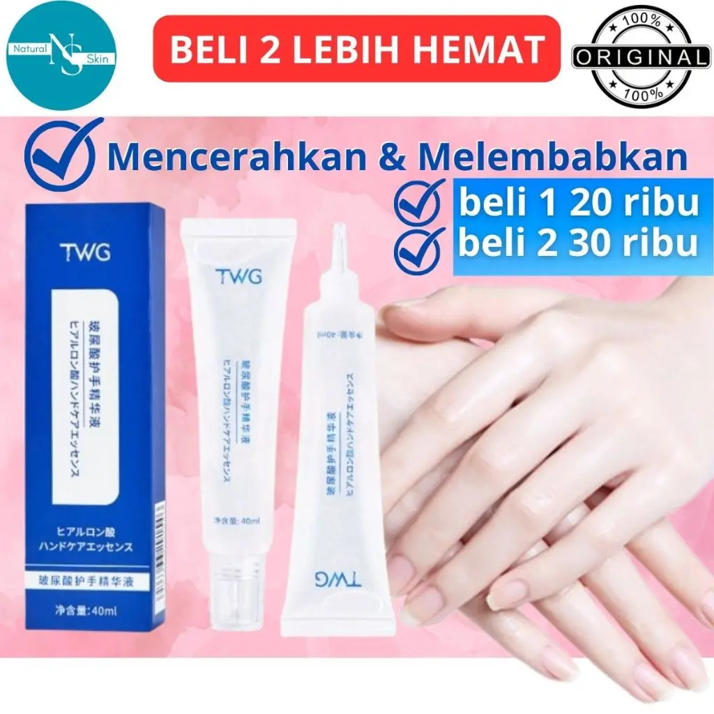 [40ML] Serum Tangan tangan keriput dan pemutih Asam Hyaluronic Perawatan Penghapusan Kerut Krim Esensi Pelembab Kasar Kering Pemutih TWG Hand Mencerahkan