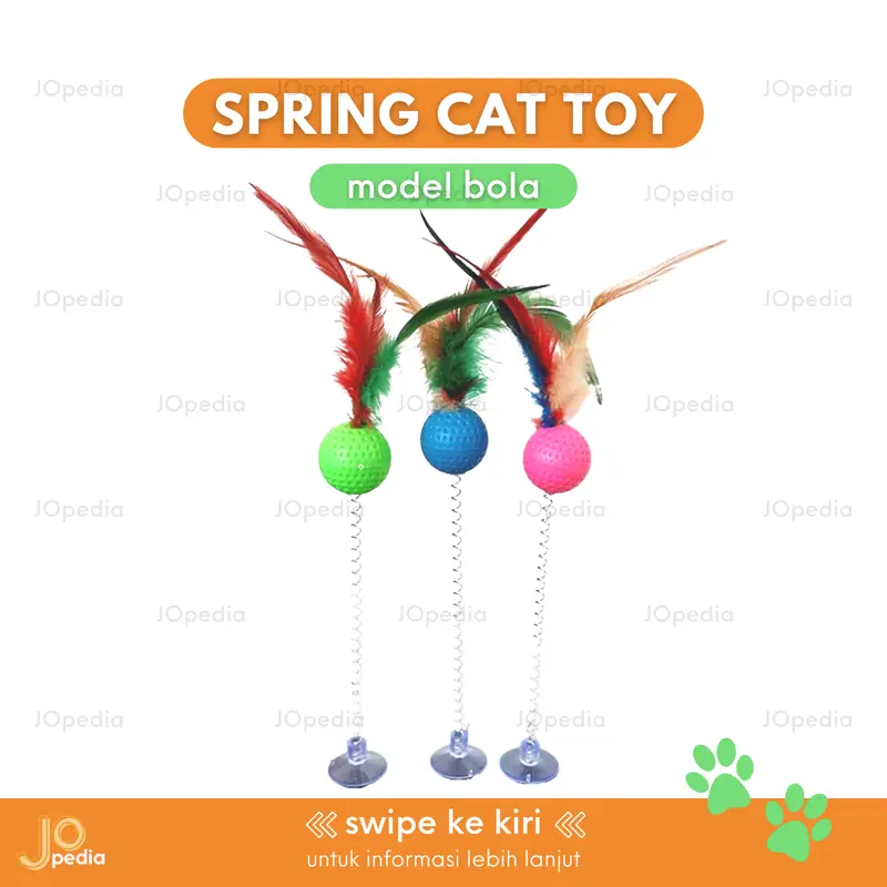 MAINAN PER Kucing Spring Cat Toy Mainan Tikus Bulu Kitten 3