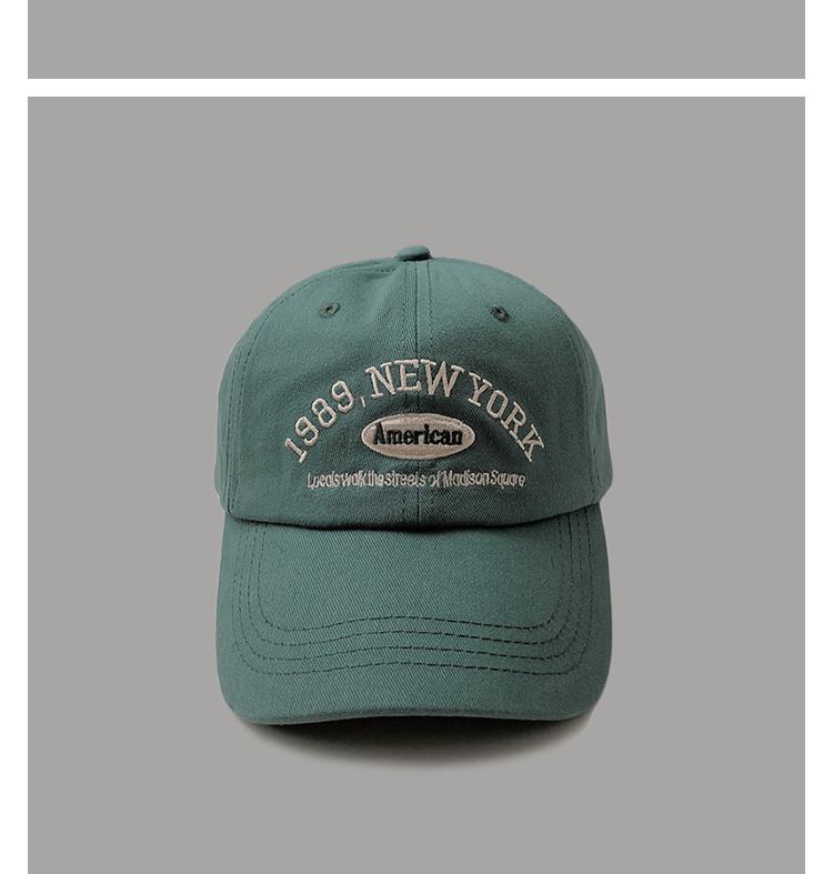 Product Introduction of Korean Retro Baseball Cap for Men & Women - Autumn & Winter Versatile Street Style with "1989" Letter Embroidery, Duckbill Hat for Summer, Couple's Design 9