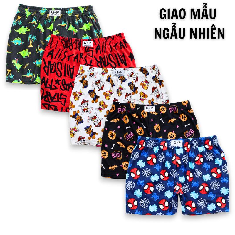 Combo 5 Quần Đùi Nam Thun Giao Ngẫu Nhiên Mặc Nhà Tắm Biển Đi Dạo Menswear Cotton Áo Áo Thun Top đồ  ngủ