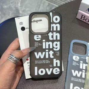 Minimalist English Letters Compatible with Apple Phone Case iPhone 16 Pro Max/14/13/12/Skin Feel Matte New