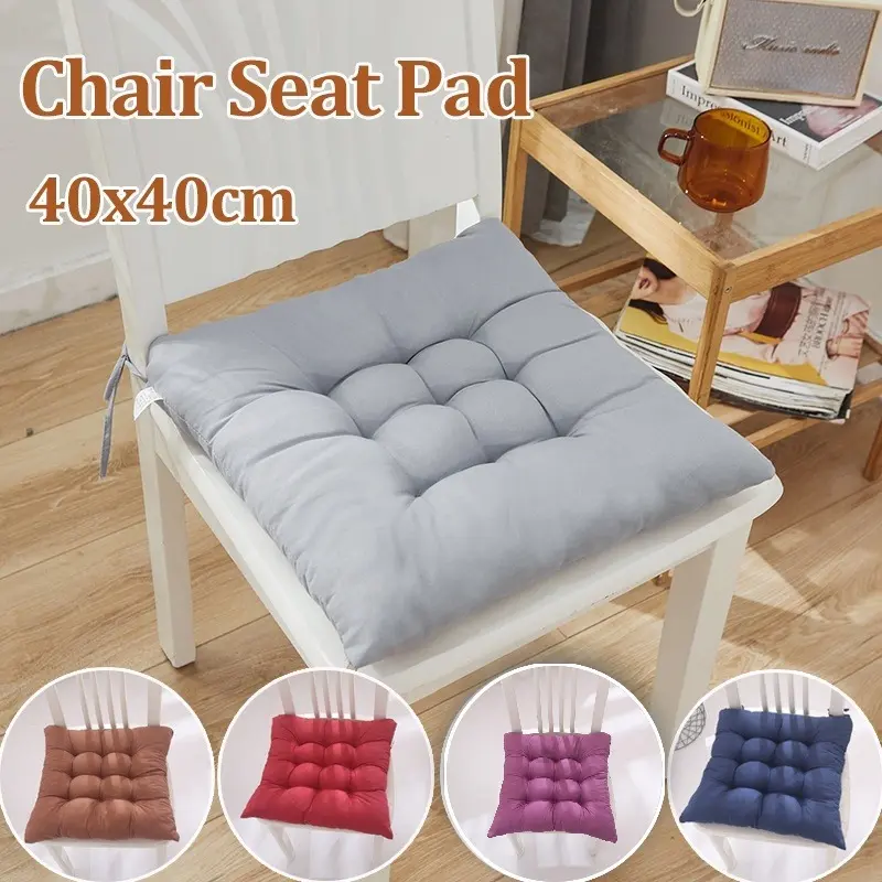 40x40CM Home Office Computer Chair Mat Soft Thick Chair Cushion Comfortable Square Seat Pad Backrest Pillow Home Decor