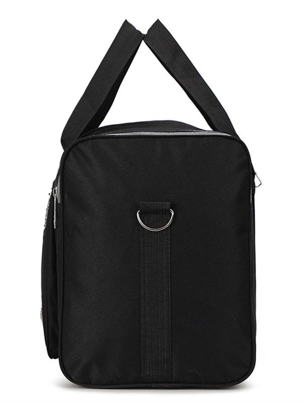 Casual Oxford Letter Pattern Zipper Large Capacity Folding Hand Travel Bag, Unisex, Lightweight Long and Short Distance Travel Luggage Bag 3