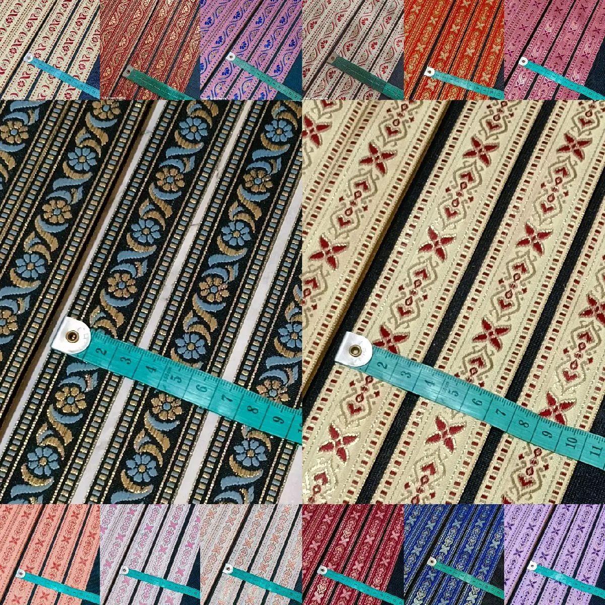 Pita bordir india varian motif cantik ( permeter)