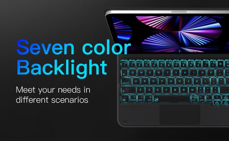 Product Introduction of "Goojodoq for ipad keyboard with Case for Air 4/5 /6 Pro 11 12.9 2021 - 2018 A16 M3 2025 Gen10 floating cantilever cover wireless bluetooth" 30